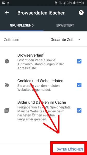 Cookies Löschen Smartphone