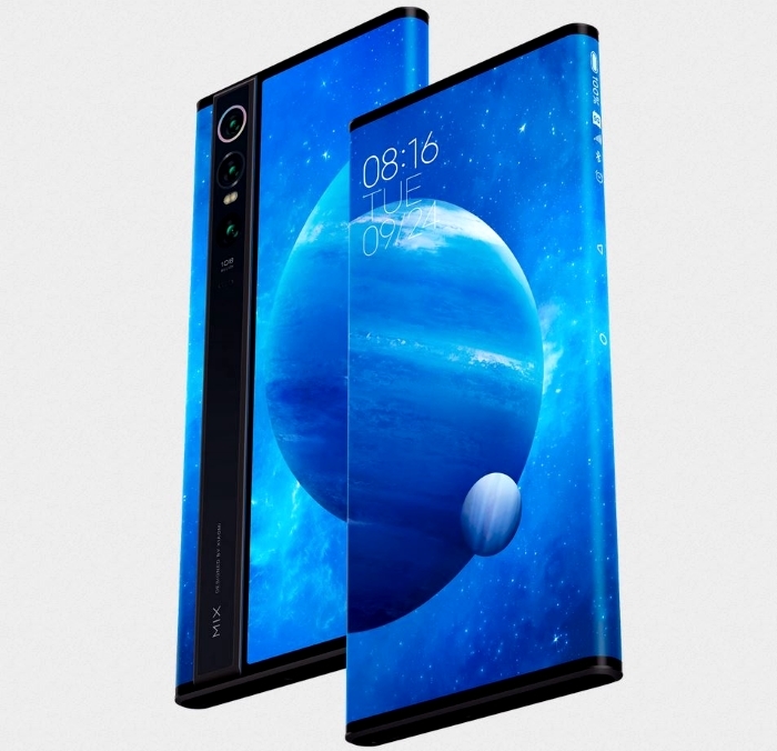 Xiaomi Mi MIX Alpha Smartphone wie aus einem SciFi Film