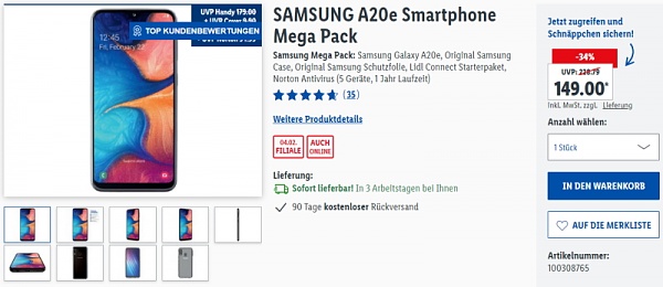 Klicken Sie auf die Grafik für eine größere Ansicht 

Name:	smartphone-galaxy-a20e-mega-pack-lidl-smartphone.jpg 
Hits:	36 
Größe:	173,5 KB 
ID:	56122