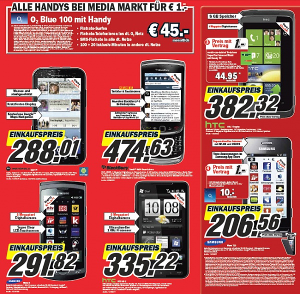Media Markt: Handys und Smartphones bis 25.01 zum Einkaufspreis!