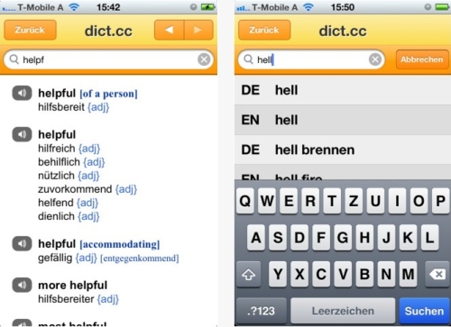 dict.cc App - Offline Wrterbuch/bersetzer fr Smartphones