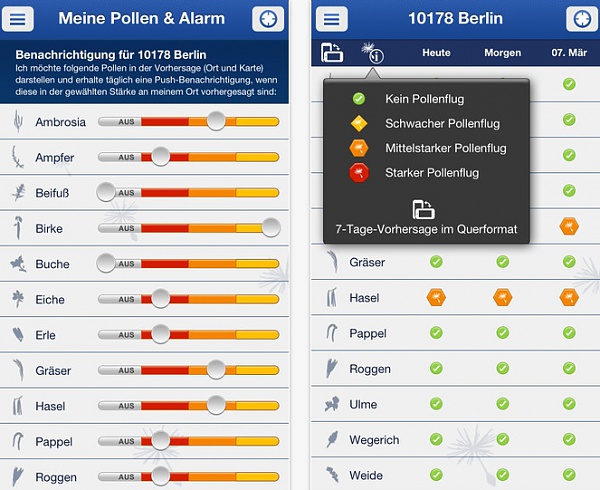 Pollenflug-Vorhersage: App fr Allergiker im Test