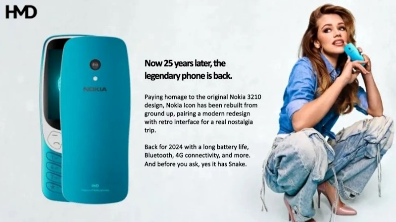 Neues Nokia 3210: Das Kult-Handy kehrt 2024 zurck!